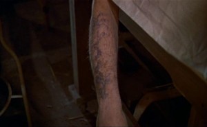 Introducing the literary device of Checkov's tattooed disembodied arm.