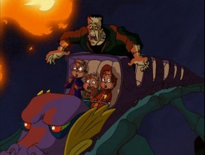 Alvin and the Chipmunks meet Frankenstein. Frankenstein, meet...