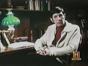 This episode is a little short on cool visuals, so here's a picture of Leonard Nimoy in his study. Enjoy!