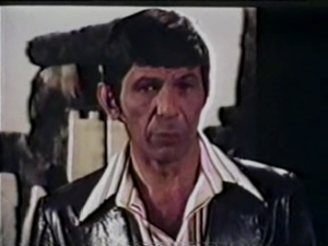 There's a lot of good footage in this episode. Majestic mountain ranges, grand Incan fortresses, the fascinating people of Cuzco and archaeologists hard at work. None of these images is quite so awesome as what Leonard Nimoy is wearing in this picture.